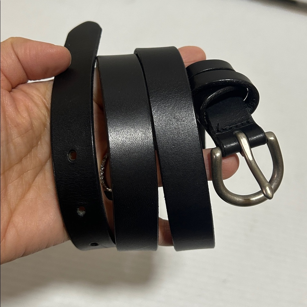 Aritzia Wilfred Free Black Leather Belt - Size Small - Picture 2 of 7